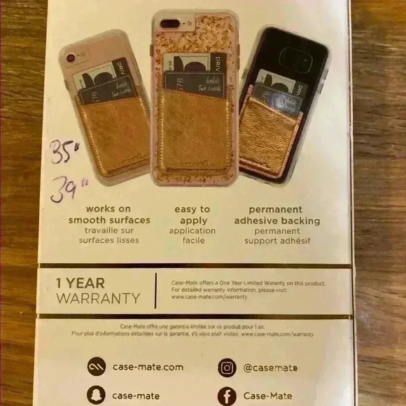 BNIB Rose Gold Casemate Phone Pocket - Picture 3 of 3
